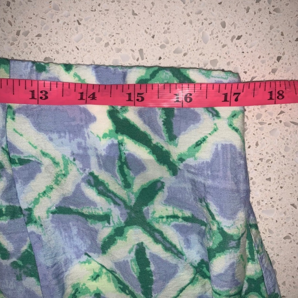 Peace Love World Boheme Green Lavender Tie Dye Tiered Maxi Skirt Womens Medium - Picture 4 of 7